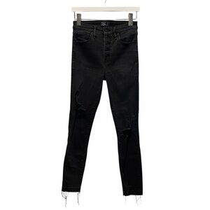 Abercrombie & Fitch Simone High rise Ankle Skinny Jeans Size 26/ 2R Black‎